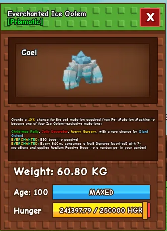 Everchanted Ice Golem 60KG — Account account