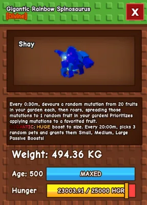 rainbow hatched spino 494kg 500age