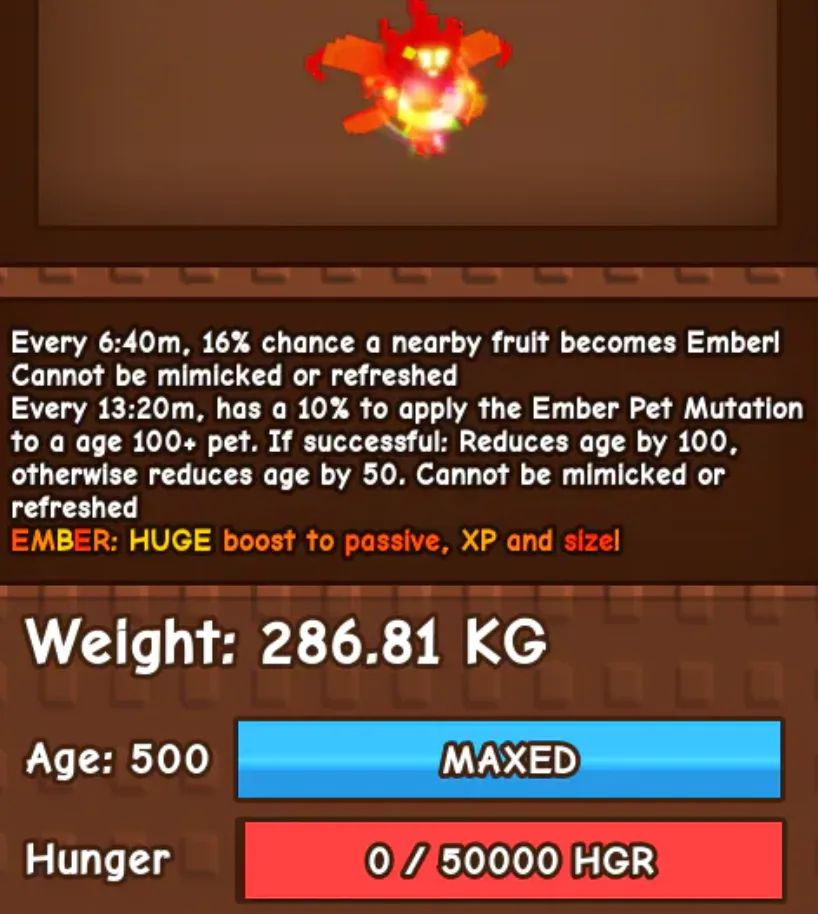 EMBER PET MUTATION SERVICE/// BEST MUTATION 35 BOOST
