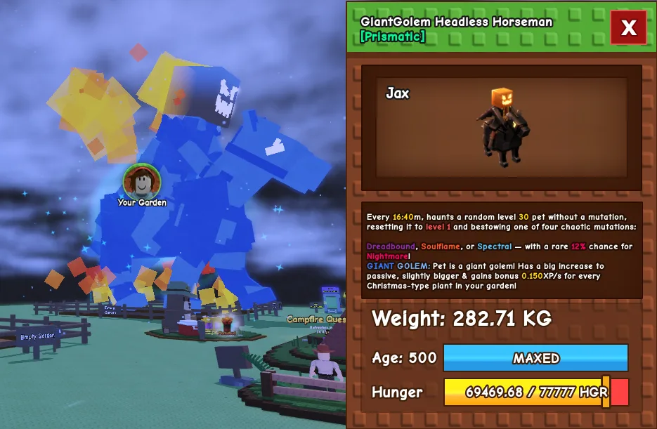 282.71kg GiantGolem Headless Horseman