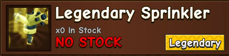 Legendary Sprinkler Legendary Gear — Account account