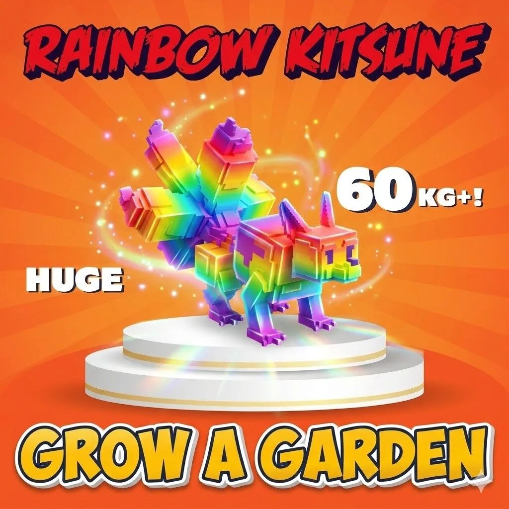 RAINBOW 60kg+ kitsune super rare. Super handsome super colorful. RAINBOW HUGE RED KITSUNE. SO HANDSOME THAT CAN MAKE THE WORLD CORRUPT