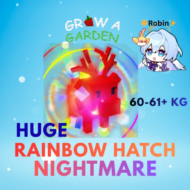 HUGE Nightmare Rainbow Hatch Elk - 60-61+ KG - Collector Edition - Grow a Garden — Account account