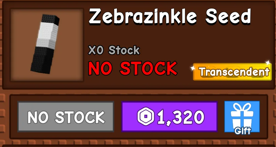 Grow A Garden - Zebrazinkle Seed 1320R — Account account