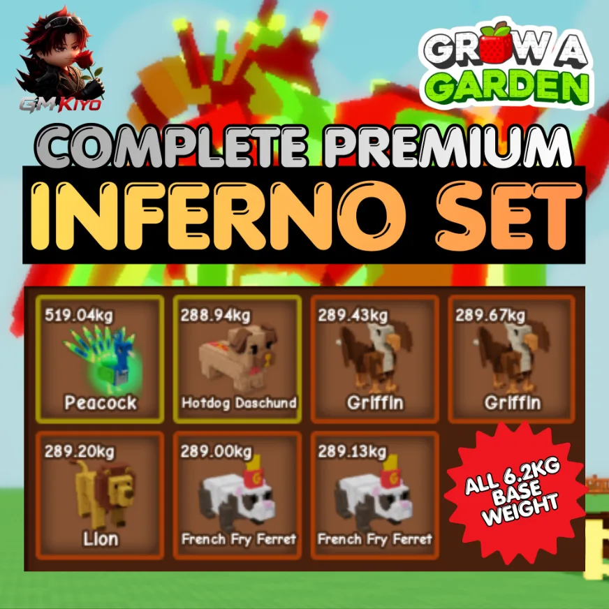 INFERNO Premium Leveling Set Bundle 10 7X Inferno Pets Age 500 INSTANT DELIVERY