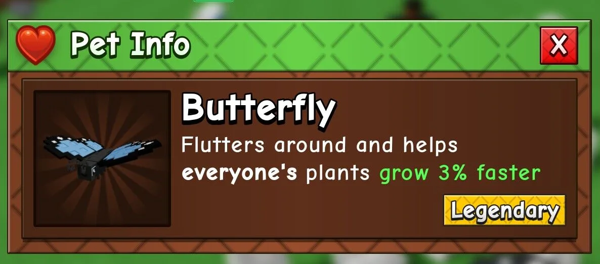 Butterfly New pet grow a garden 2 (Legendary)