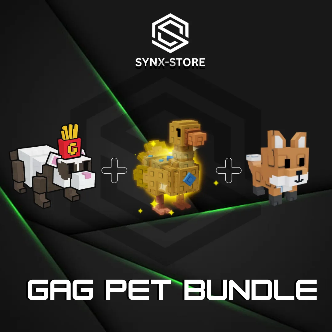 Pet Bundle 19 3 Pets Golden Goose + French Frys Ferret + Red Fox