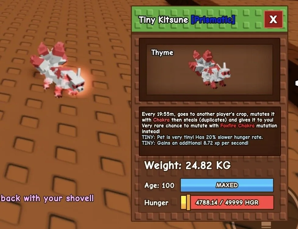 TINY Kitsune (Red) - 24.82 KG (Age 100)