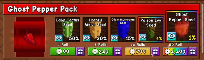 x50 Rolls Ghost Pepper Pack 4499R — Account account