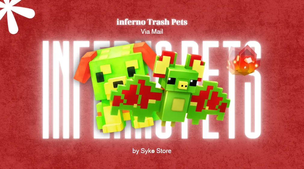TRASH INFERNO PET (FOR SHARK METHOD) RANDOM PETS CHEPEST AND INSTANT DELIVERY