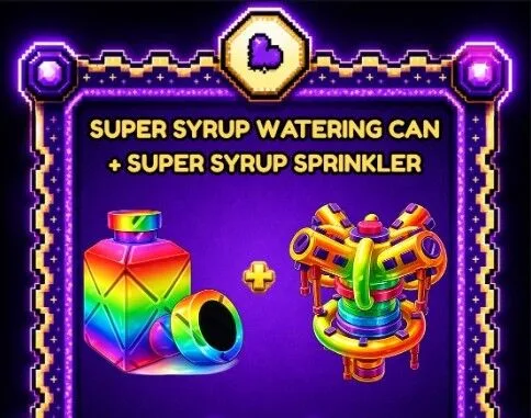 250x Super Syrup Watering Can + 250x Super Syrup Sprinkler (Fall Harvest World) Fast Delivery
