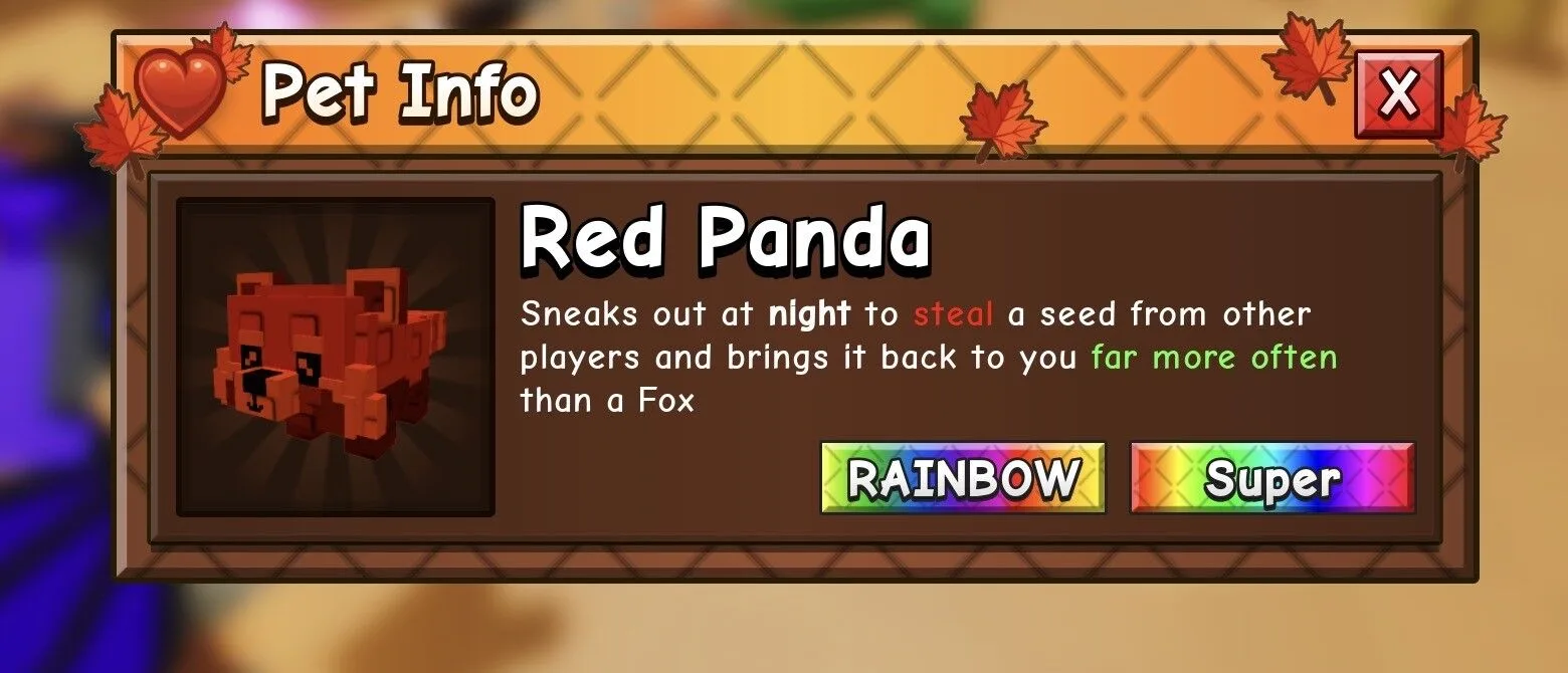 rainbow red panda (Super)