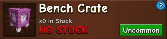 Bench Crate - Grow a Garden 2 (Uncommon) — Account account