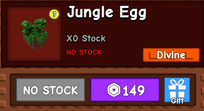 Grow a Garden PET EGGS Jungle Egg