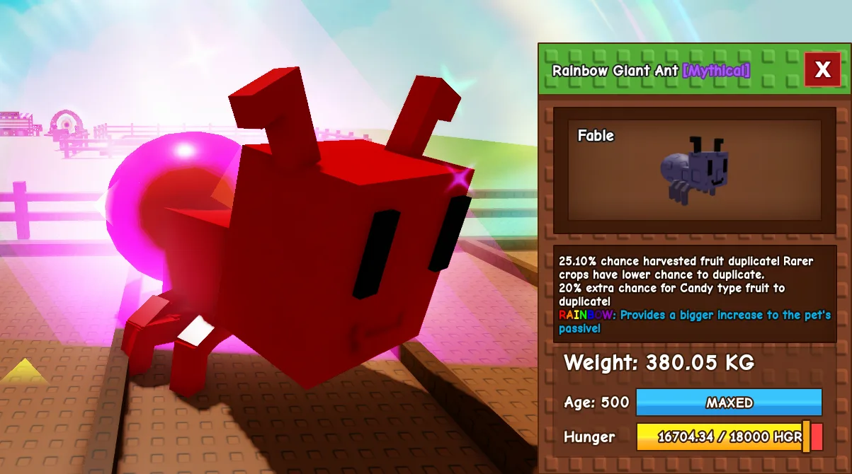 380.05kg Titanic Rainbow Giant Ant