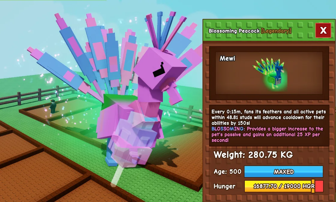280.75kg Blossoming Peacock