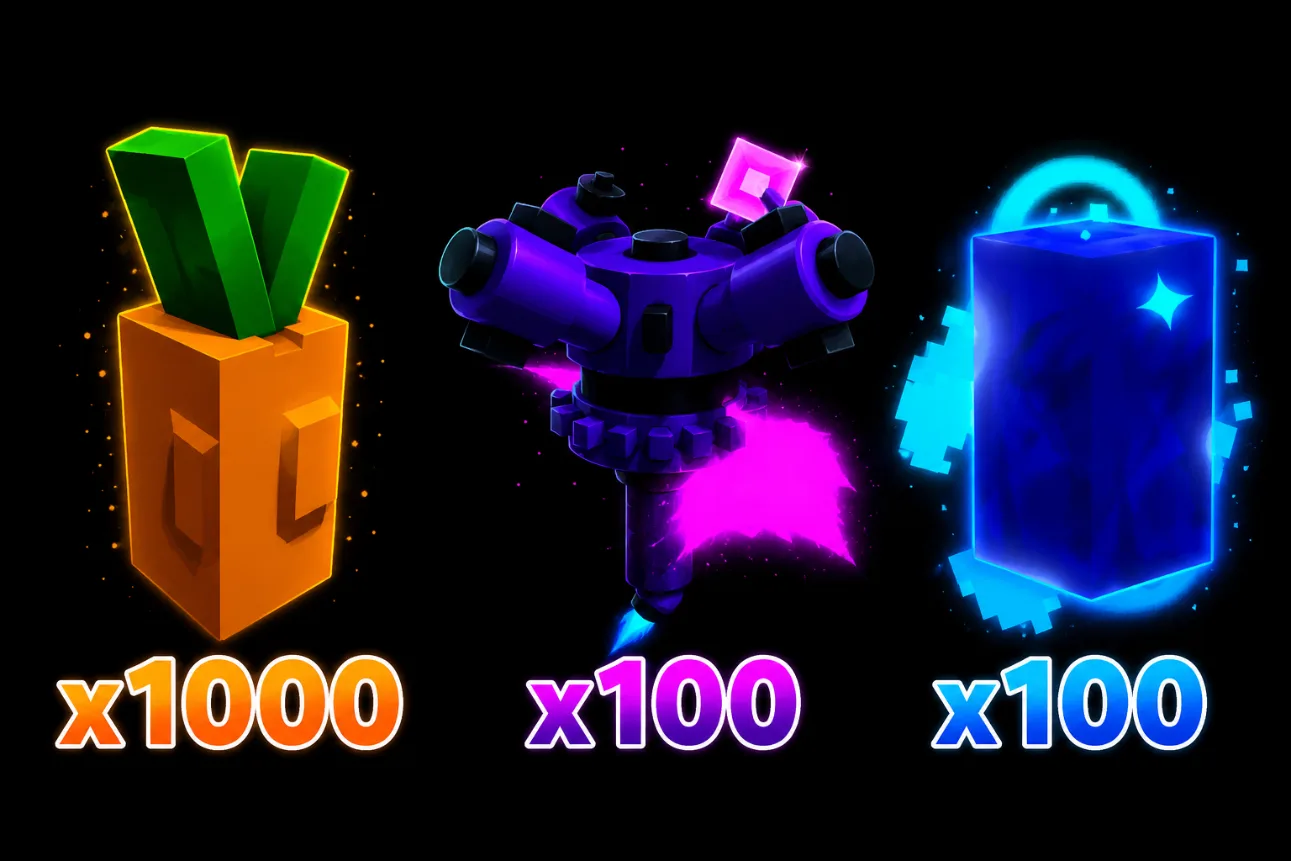 Combo x1000 carrot seed x100 super sprinkler x100 mega seed