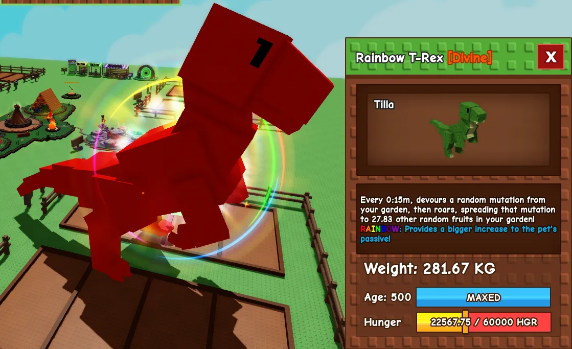 281.67kg Rainbow T-Rex