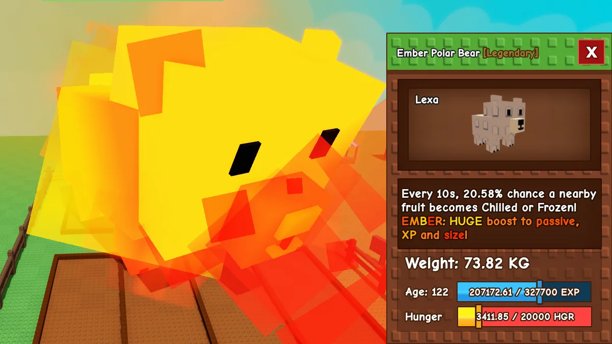 68.45kg Age 114 Ember Polar Bear