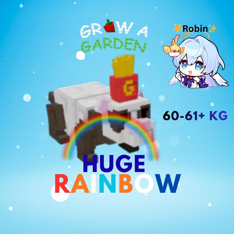 HUGE Rainbow French Fry Ferret - 60-61+KG - Grow a Garden — Account account