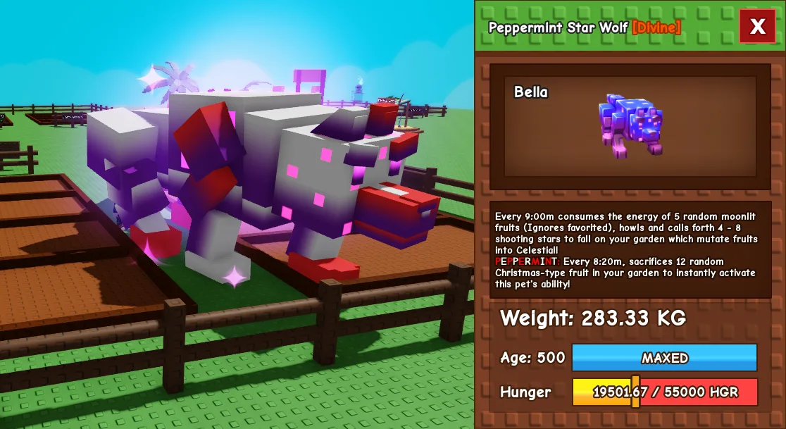 283.33kg Peppermint Star Wolf