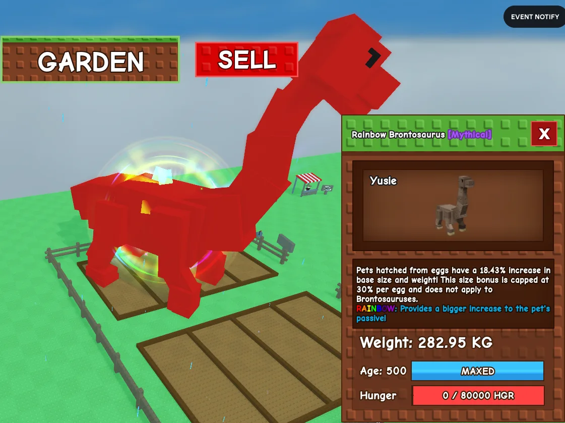 280.81kg+ Rainbow Brontosaurus