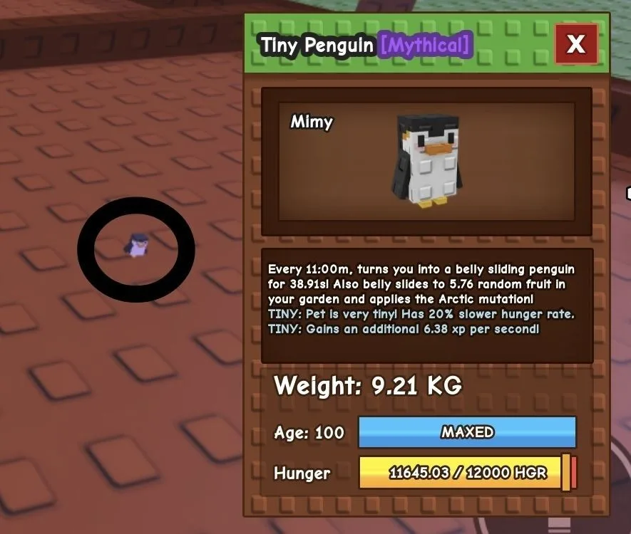 TINY Penguin - 9.21 KG (Age 100)