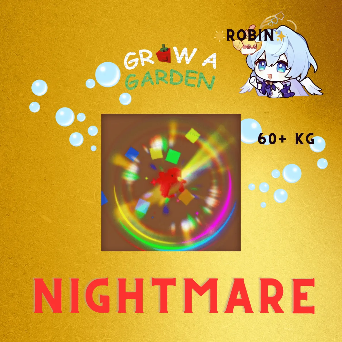 Huge Nightmare Rainbow Hatch Oxpecker - 60+KG - Grow a Garden — Account account
