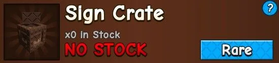 Sign Crate - Grow a Garden 2 (Rare) — Account account