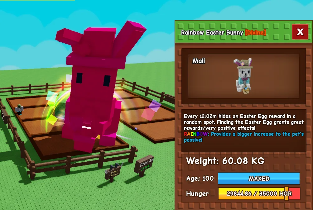 60kg+ Rainbow / Aurora Easter Bunny