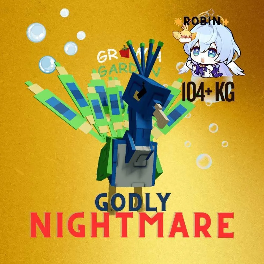 Godly Nightmare Peacock - 15s CD - 100+KG Max - Grow a Garden — Account account