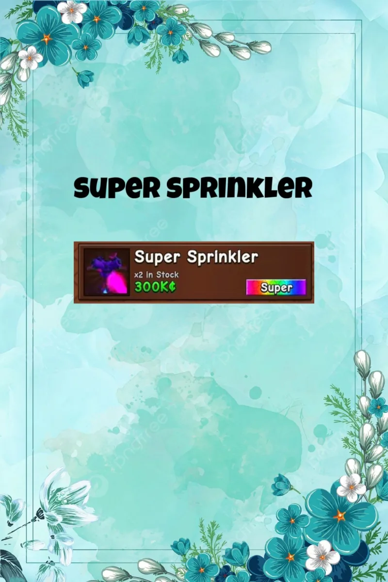 Super Sprinkler — Account account