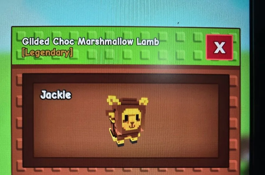 GLIDED CHOC MARSHALLOW LAMB WITH JUMBO MUTATION MAX ABILITY OP NEW XP PET 60-61 KG AGE 100 BIG VISUAL GROW A GARDEN — Account account