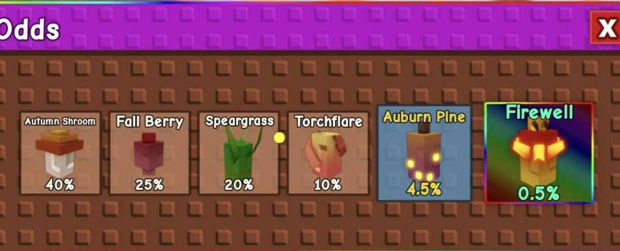 10x Exotic Fall Seed Packs