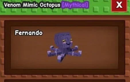 VENOM Huge Mimic Octopus Max Age 61/60KG Big Visual Big Passive