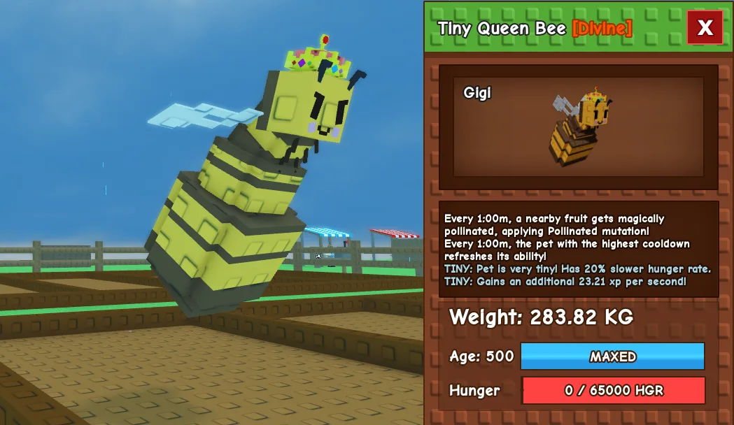 283.82kg Tiny Queen Bee Cute Farming