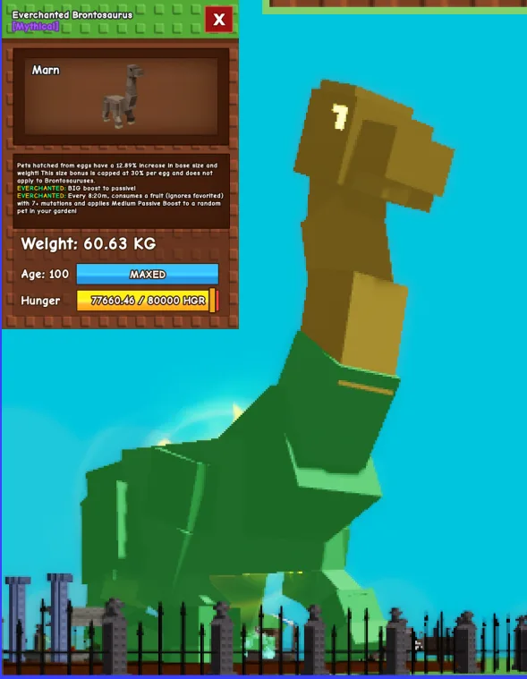 HUGE Brontosaurus 60Kg Mutation Nightmare / Venom / Everchanted — Account account