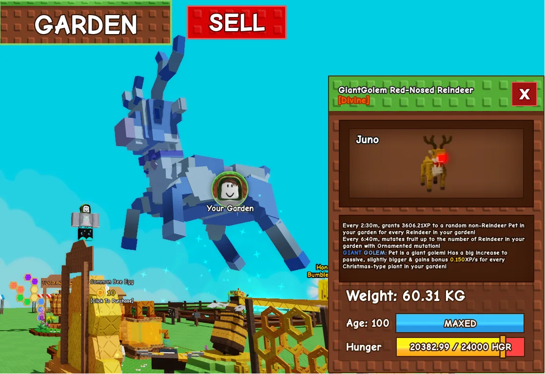 60kg+ GiantGolem Red-Nosed Reindeer — Account account