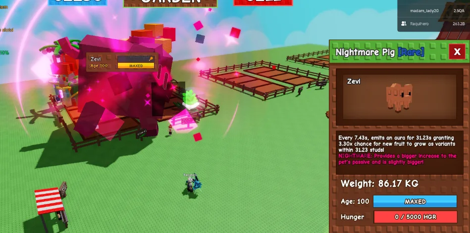 TITANIC HUGE GIANT NIGHTMARE PIG (NIGHTMARE MUTATION) 86.17KG 100AGE // CLEAN // CHEAP // RUSH // RARE