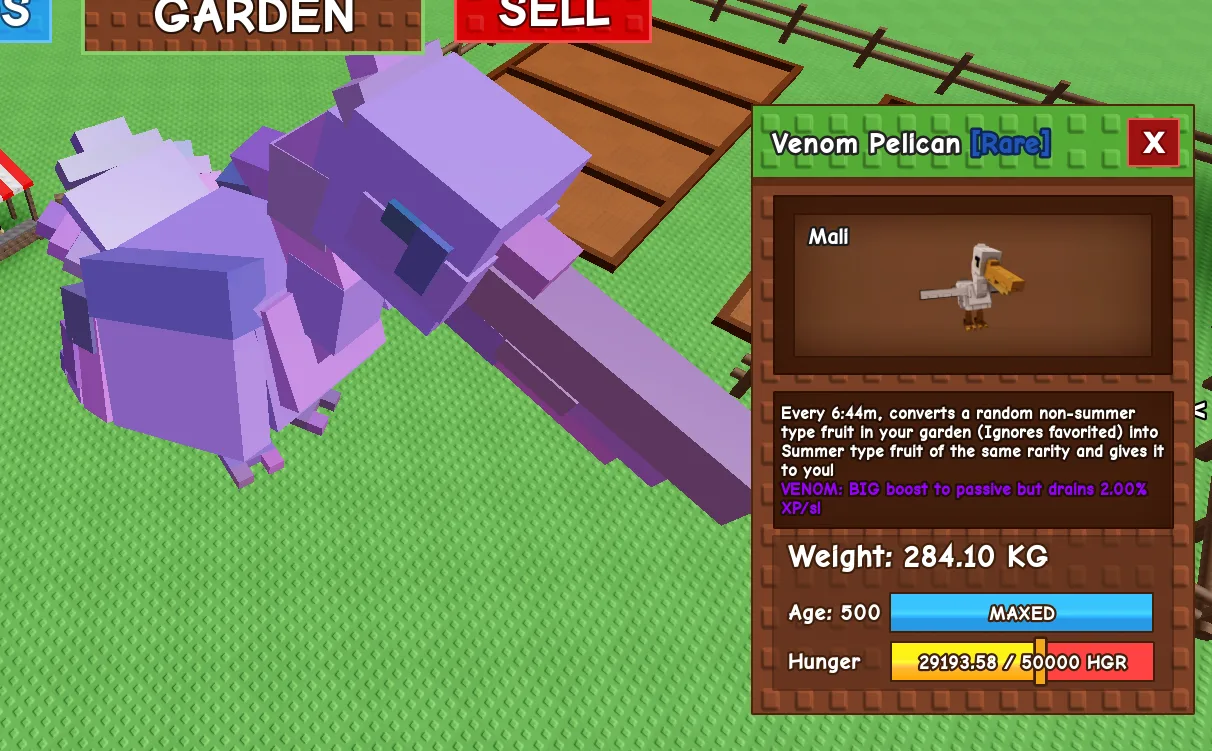 280KG+ Venom Pelican Rare // super handsome // Age 500 Maxed // Summer Fruit Converter