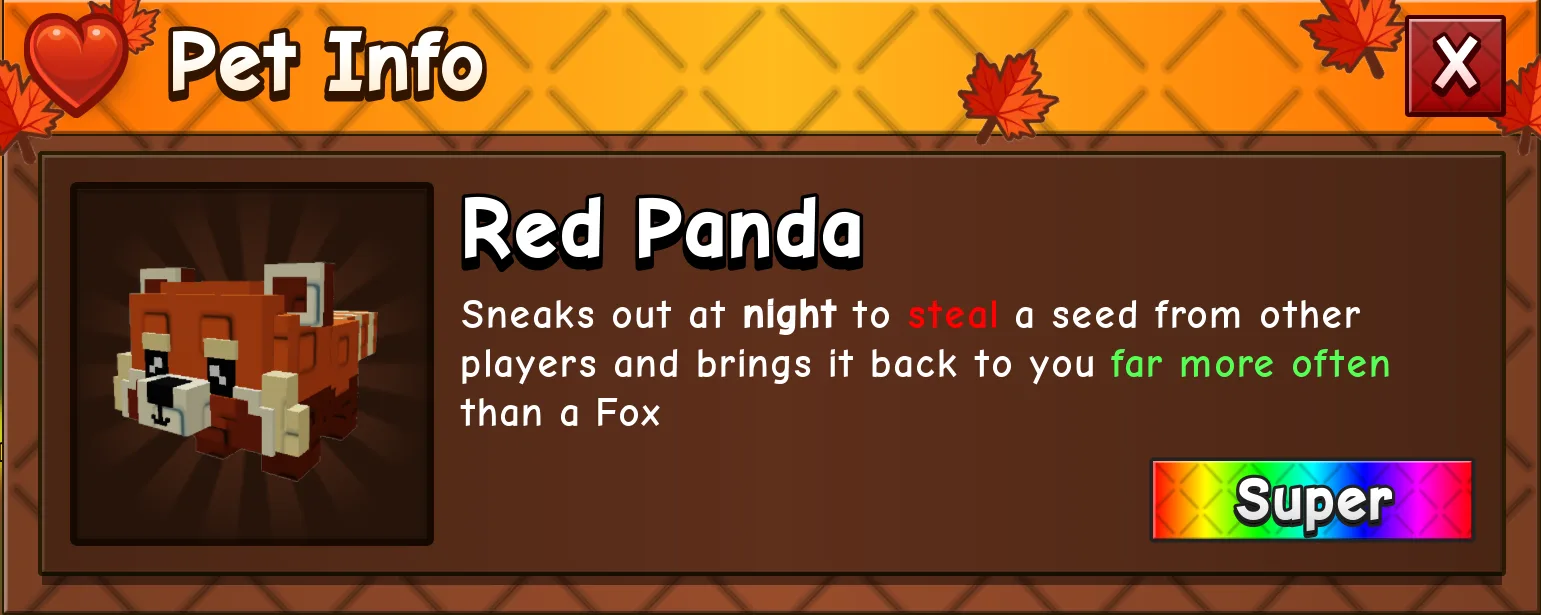 1x Red Panda (Super)