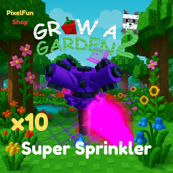 x10 Super Sprinkler - Grow A Garden 2 (GAG2) Roblox FAST DELIVERY — Account account