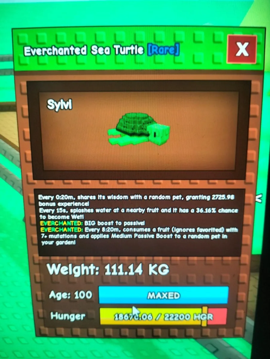 Everchanted Sea Turtle Rare Age 100 (Maxed) INSTANT DELIVERY — Account account