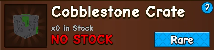cobblestone crate fast delivery