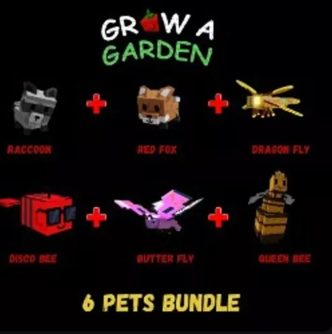 6 Pets Bundle - Grow a Garden +1,48q — Account account