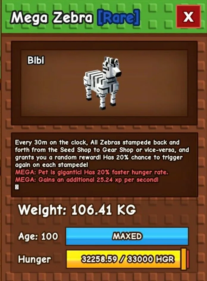 MEGA COLOSSAL Zebra (106.41 KG) TALLEST PET Ever EXISTED! Collector s Pets! — Account account
