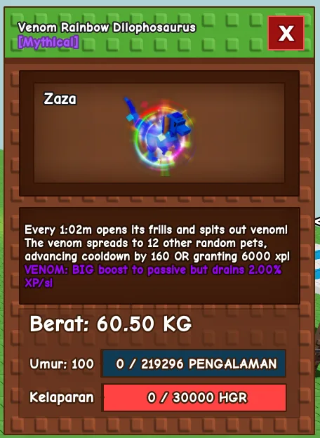 Rainbow Hached Dilophosaurus Random Kg and Mutation Fast Delivery