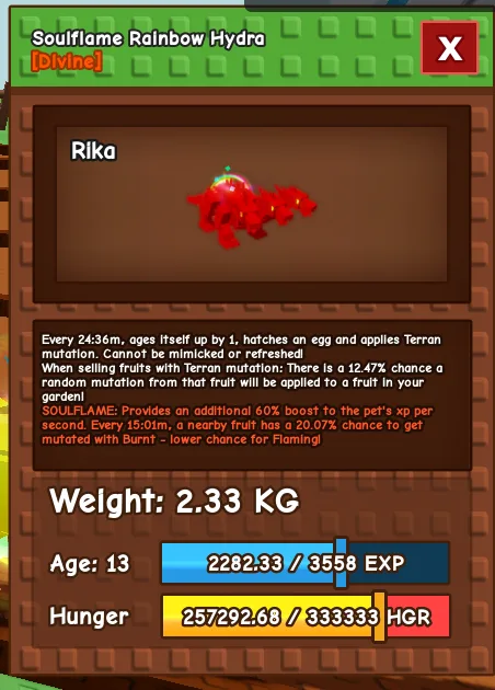 Rainbow Hatch Hydra - Grow a Garden — Account account