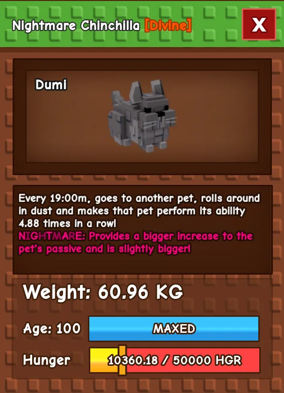 HUGE CHINCHILLA NM / VENOM / EVER 60KG - 61KG — Account account