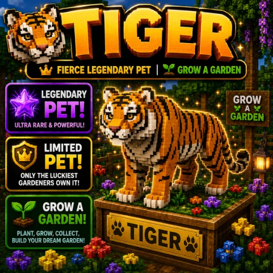 Tiger Fierce Legendary Pet Grow a Garden — Account account